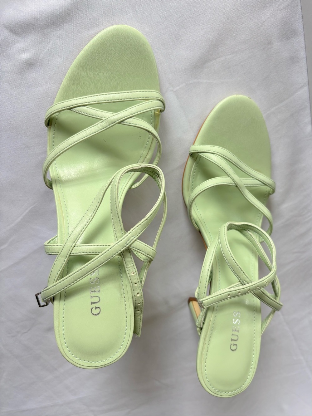 GUESS Pale Lime Strappy Sandals